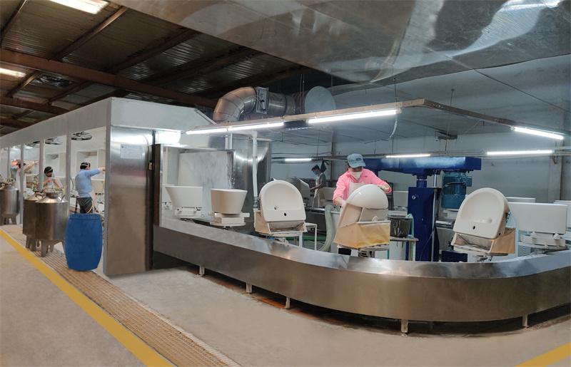 Cycle Glazing Line for Sanitary Ware Production